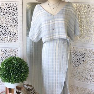 Wrap skirt crop top set